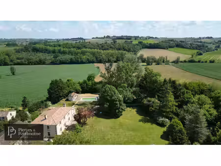 maison gasconne avec piscine  dépendances dans un joli parc