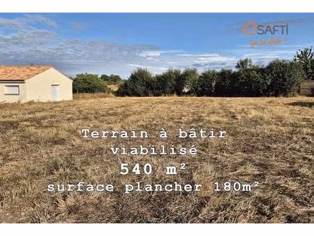 terrain constructible viabilisé à vendre