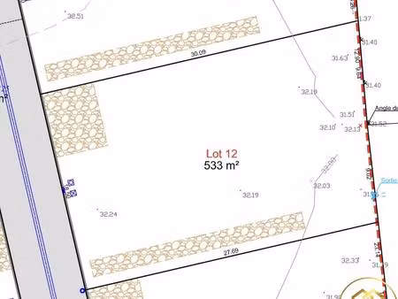 terrain constructible viabilisé à vendre