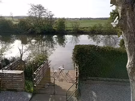 maison bord de sarthe - ponton privatif - terrain - appentis