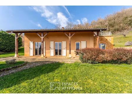 villa avec piscine et vue sur le mont-blanc