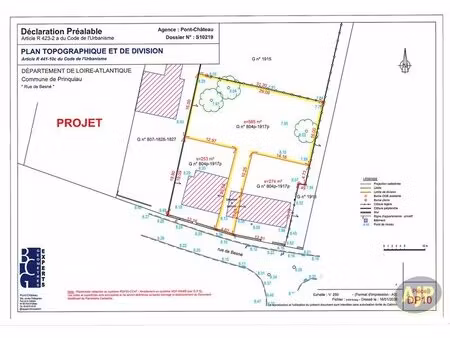 en vente terrain non constructible 585 m² – 92 500 € |prinquiau