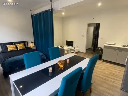 grand f1 avec coin nuit refait à neuf (mobilier compris)