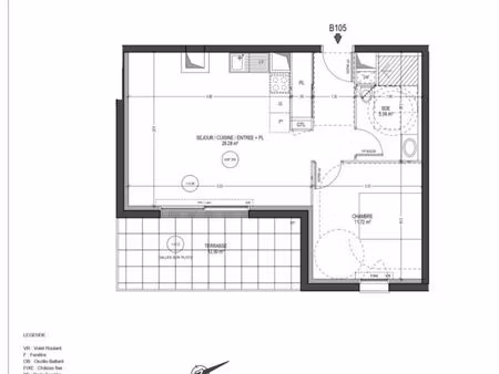 appartement 2 pièces 46 m²