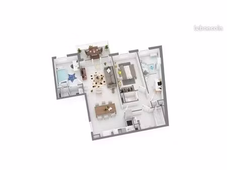 appartement 3 pièces 62 m²