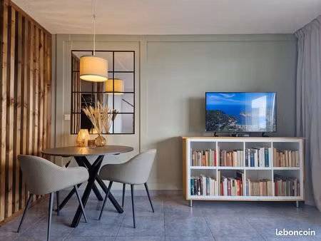 à louer – superbe 2 pièces meublé de standing avec grand balcon et parking