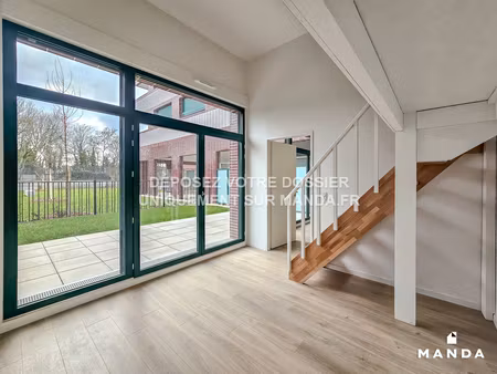 location t2 non meublé avec terrasse & jardin