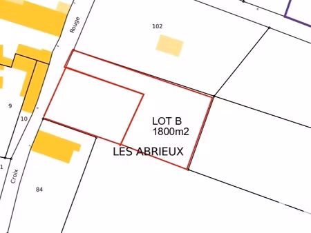 vente terrain à bâtir 1 800 m²