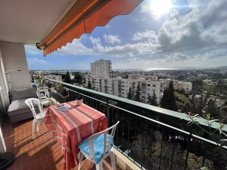 3 pieces vue mer panoramique avec garage - antibes fontmerle