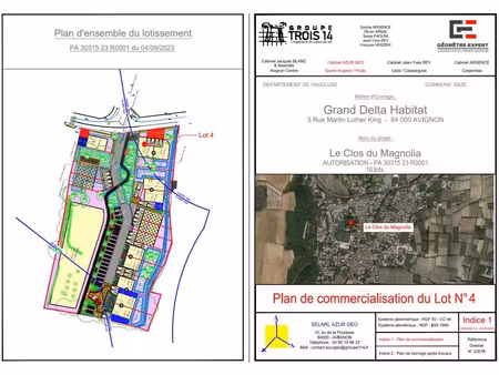 vente terrain 232 m² saze (30650)