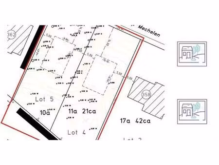 terrain à vendre à steenweg op mechelen 360 - 360a kraainem (vbd82642)