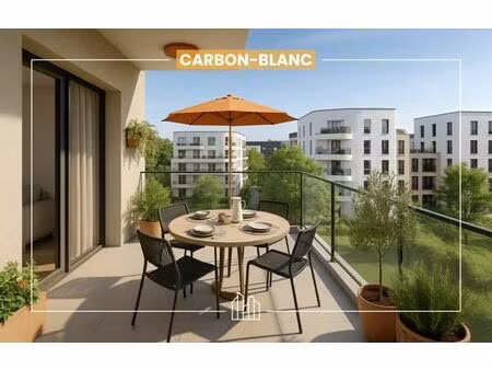 vente appartement neuf 3 pièces 63m2 carbon-blanc - 222400 € - surface privée