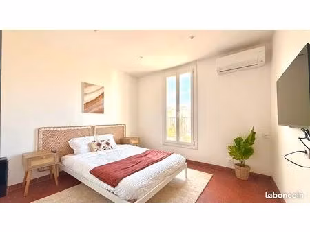 superbe 2 p de 43 m2 avec 2 chambres climatisées   grande terrasse + véranda – dernier éta