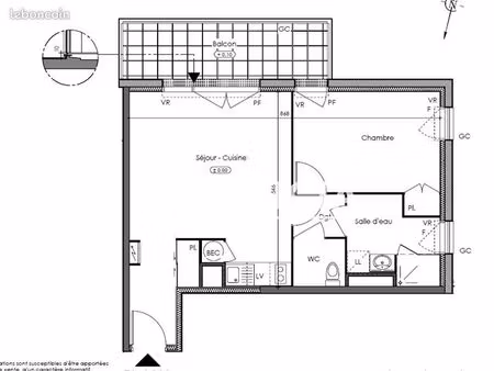 appartement 2 pièces 47 m²