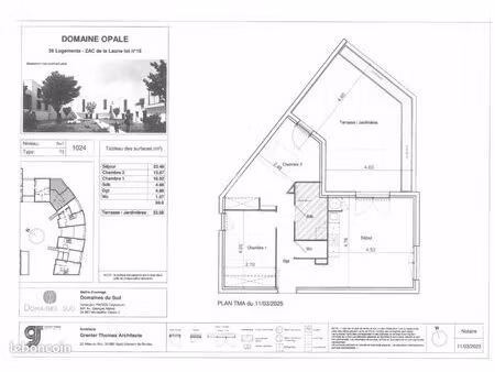 appartement 3 pièces 59 m²