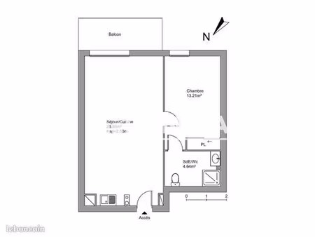 appartement 2 pièces 44 m²