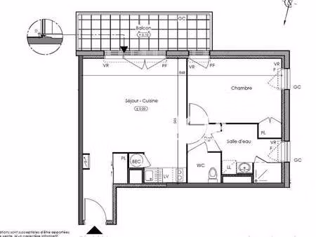 location appartement 2 pièces à saint-herblain tillay-garotterie (44800) : à louer 2 pièce