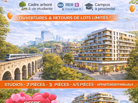 vente appartement 2 pièces 62 m² cachan (94230)