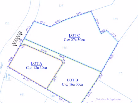 vente terrain à bâtir 2 750 m²
