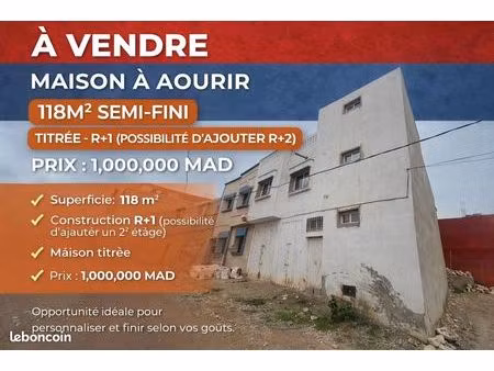 ? maison à vendre à aourir 118 m2