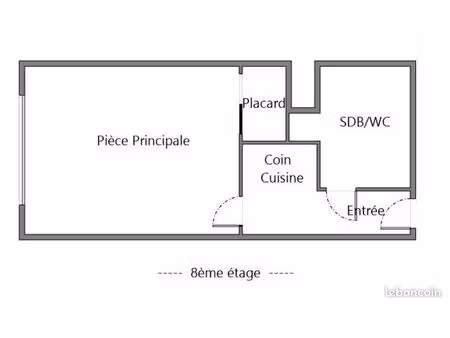 studio 1 pièce 20 m²