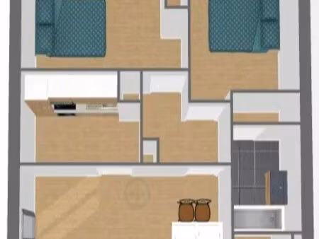 appartement 3 pièces 63 m²