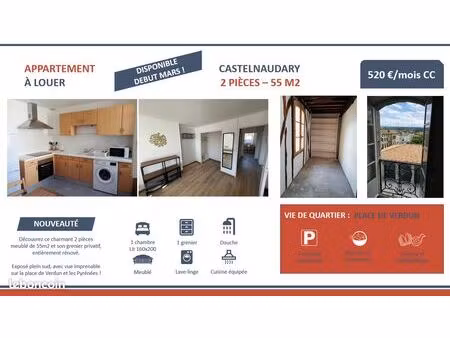 appartement - 3 pièces - 55m²