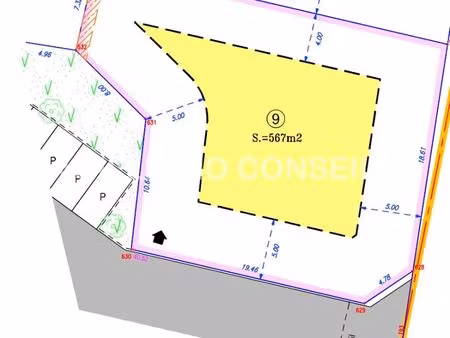 beau terrain 567 m2