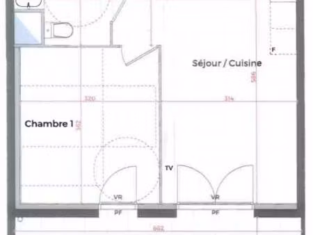 location appartement 2 pièces 38m² villeurbanne 69100