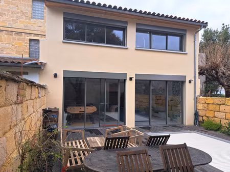 superbe échoppe double rénovée avec jardin et piscine – bordeaux centre
