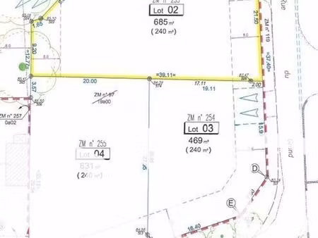 terrain 685 m² gennes sur seiche