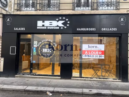 restaurant à louer de 181 m² situé dans le quartier des ternes / pereire