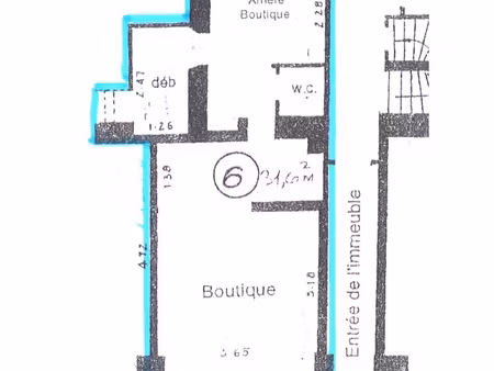 achat local commercial 31m² paris 20ème