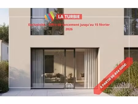 vente appartement neuf 2 pièces 49m2 la turbie - 420000 € - surface privée