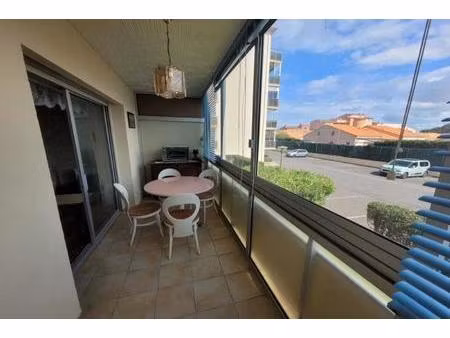 argelès-sur-mer studio cabine avec loggia  parking et cave proche centre plage