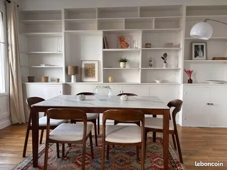 2/3p  65m² meublé neuf  boulogne nord  bordure 16e  5e  vues dégagées  balcon  lumineux  c