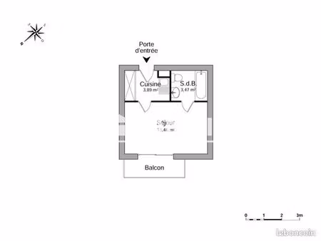 appartement 1 pièce 20 m²