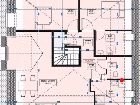grand f3 mansardé - avec garage et cave