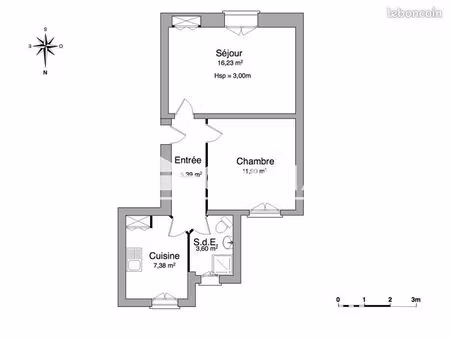 appartement 2 pièces 44 m²
