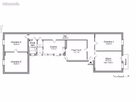 appartement 5 pièces 134 m²