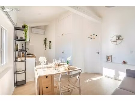 studio meublé lumineux 19m²