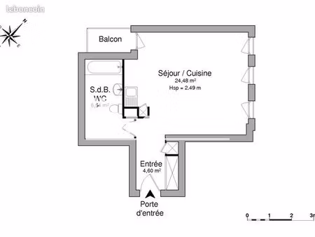 studio 1 pièce 35 m²