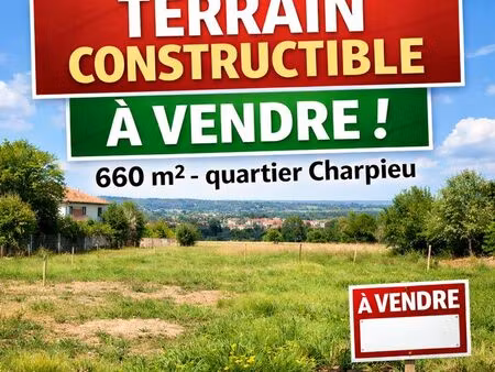 terrain constructible 660m² - décines charpieu - quartier charpieu