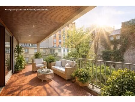 paris 16eme scheffer / paul doumer exceptionnel 3/4 pieces avec terrasse de 23m² sur jardi
