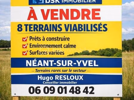 terrain constructible viabilisé à vendre