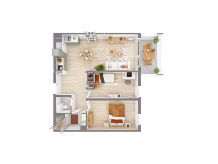 appartement 3 pieces avec balcon - en bord de loire