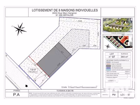 vente terrain 343 m² à arpajon (91290)  149 000 €