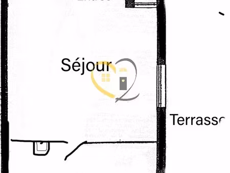 appartement terrasse 2 pièces  1 chambre