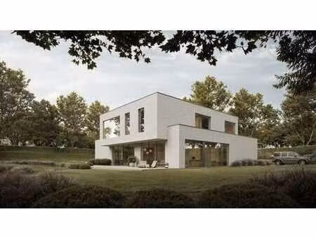 lasne : terrain de fond avec projet de construction d'une ma