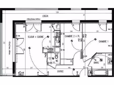 appartement 3 pièces 61 m²